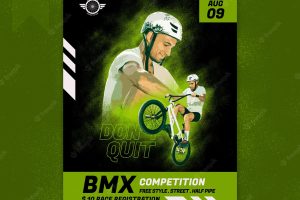 Bmx print template with photo