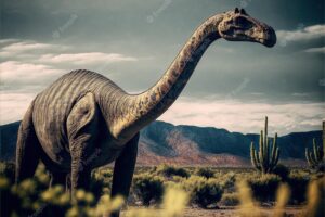Brachiosaurus dinosaur ancient herbivore dinosaur extinct animal generative ai