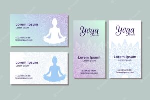 Business card templates for yoga studio