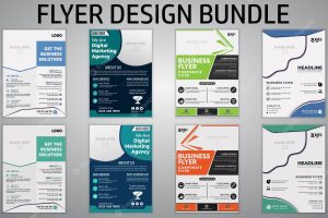 Business flyer template bundle, flyer set, corporate branding,  business brochure flyer design a4 te