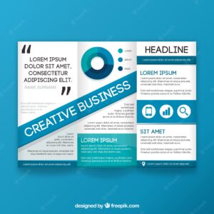 Business flyer template in flat design