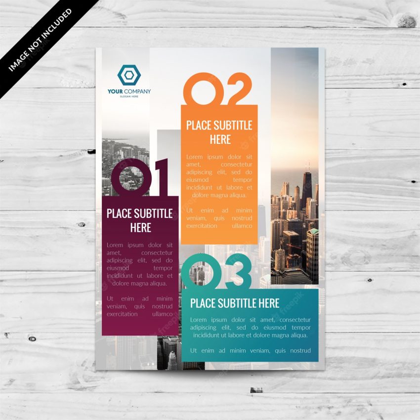 Business flyer with numbers
