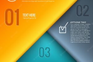 Business infographic design template with three options text and  icons