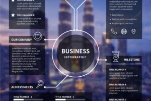 Business infographic with picture