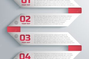 Business style ribbon template with text and number fields step by step