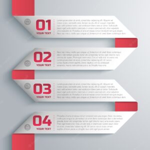 Business style ribbon template with text and number fields step by step
