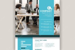 Business template with photo