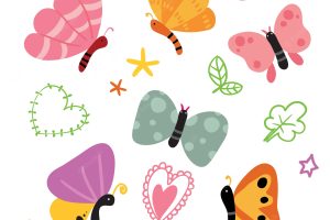 Butterflies illustrations collection