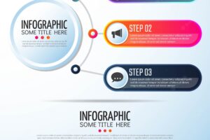 Circle infographics template design