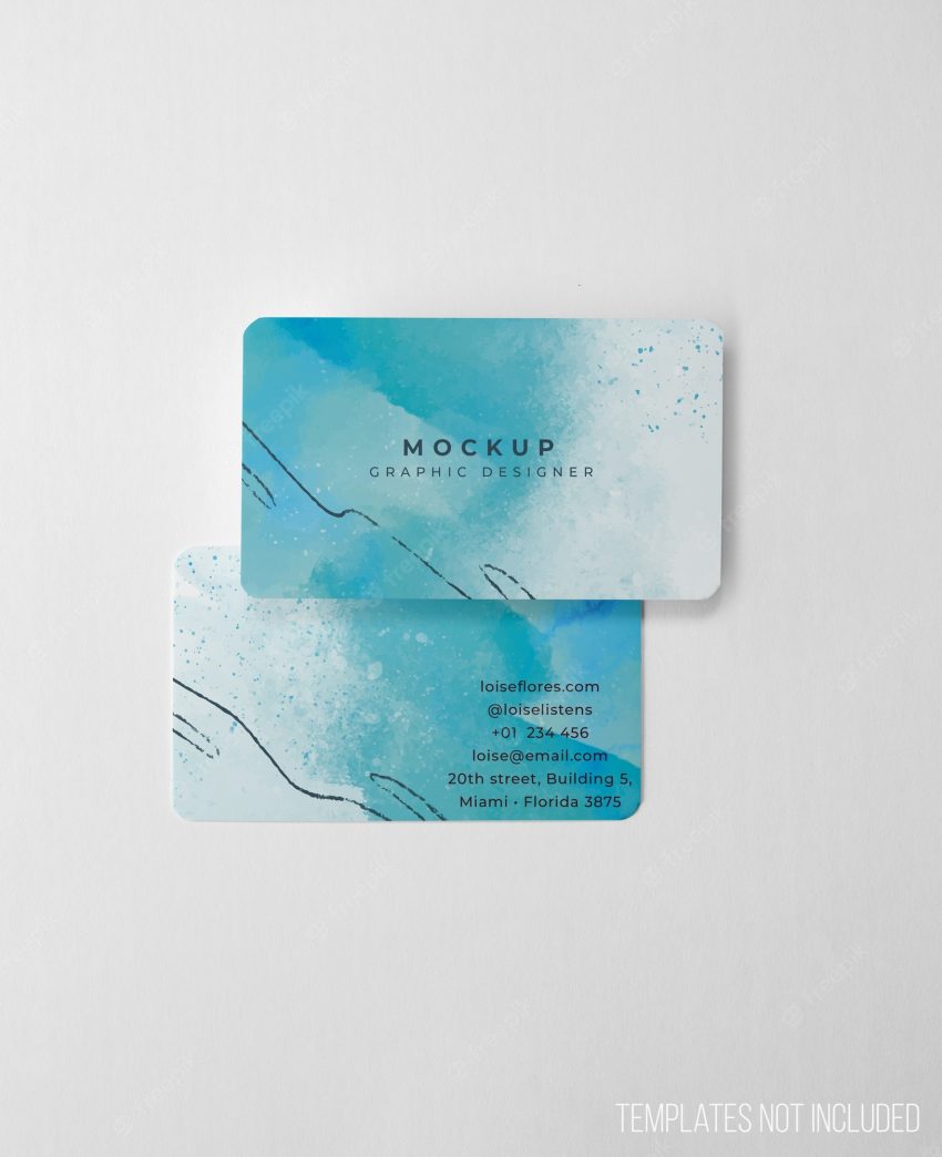 Clean and elegant mockup of business cards