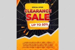 Clearance sale poster