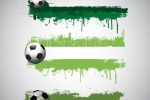 Collection of grunge style football banners