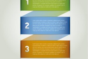 Colorful banner infographic steps