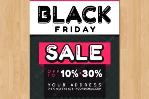 Colorful black friday poster template