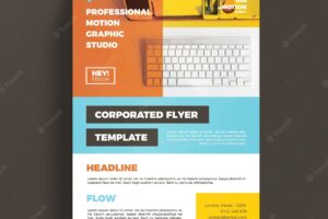 Colorful corporate business flyer template