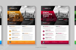 Corporate business flyer template design business flyer template with minimalist layout