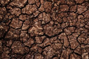 Cracked dry brown soil surface photography