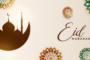 Cultural eid mubrak festival decorative banner design