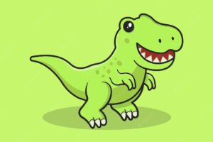 Cute dinosaur cartoon vector icon illustration. flat cartoon style. dinosaur illustration.