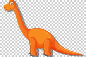 Cute diplodocus dinosaur isolated