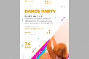 Dancing party poster template