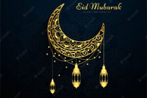 Dark eid mubarak background