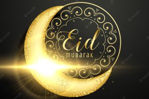 Dark and shiny eid mubarak design