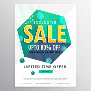Discount brochure with abstract design