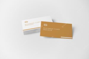 Doublesided business card mockup