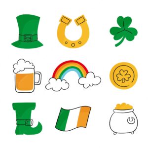 Drawn st. patrick's day elements pack
