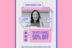Duotone e-learning design template
