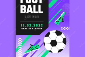Duotone league football poster