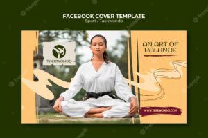 Dynamic taekwondo facebook cover template