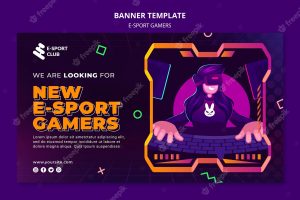 E-sport games banner template
