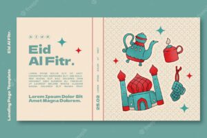 Eid al fitr celebration landing page  template