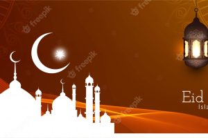 Eid mubarak beautiful islamic banner design