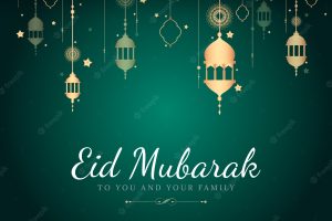 Eid mubarak celebratory illustration