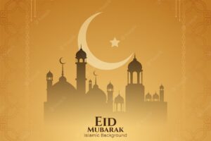 Eid mubarak festival beautiful greeting card