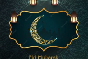 Eid mubarak festival decorative islamic background