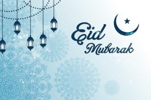 Eid mubarak greeting design with mandala background
