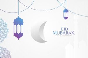 Eid mubarak islamic banner design template