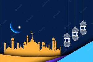 Eid mubarak islamic festival modern background