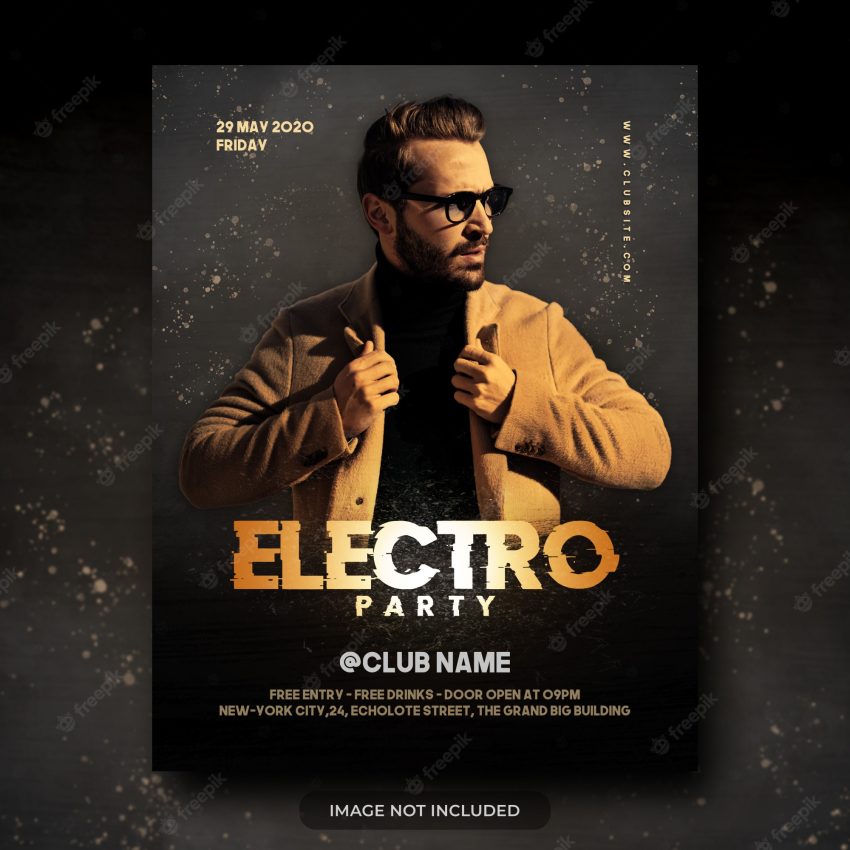 Electro party night flyer