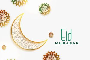 Elegant eid mubarak festival decorative greeting card