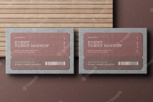 Elegant event ticket mockup