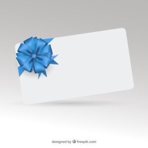 Elegant gift card with ribbon