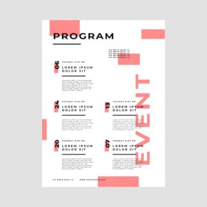 Event programming poster template