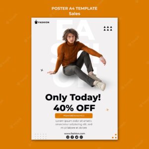 Fashion discount  poster template