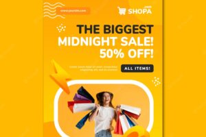 Fashion sale poster template