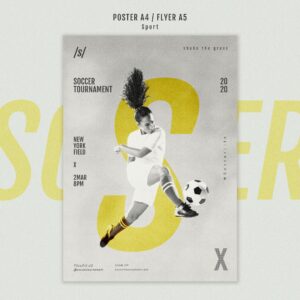 Female football player poster